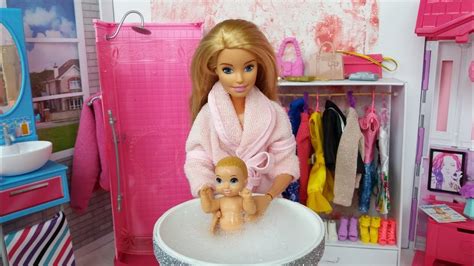 video barbie doll|Barbie Doll Baby Morning Routine in a pink Barbie's .